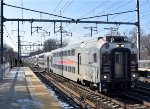 Eastbound NJT Multilevel Set, enroute from Trenton to NY Penn Station, about to stop at PJC 